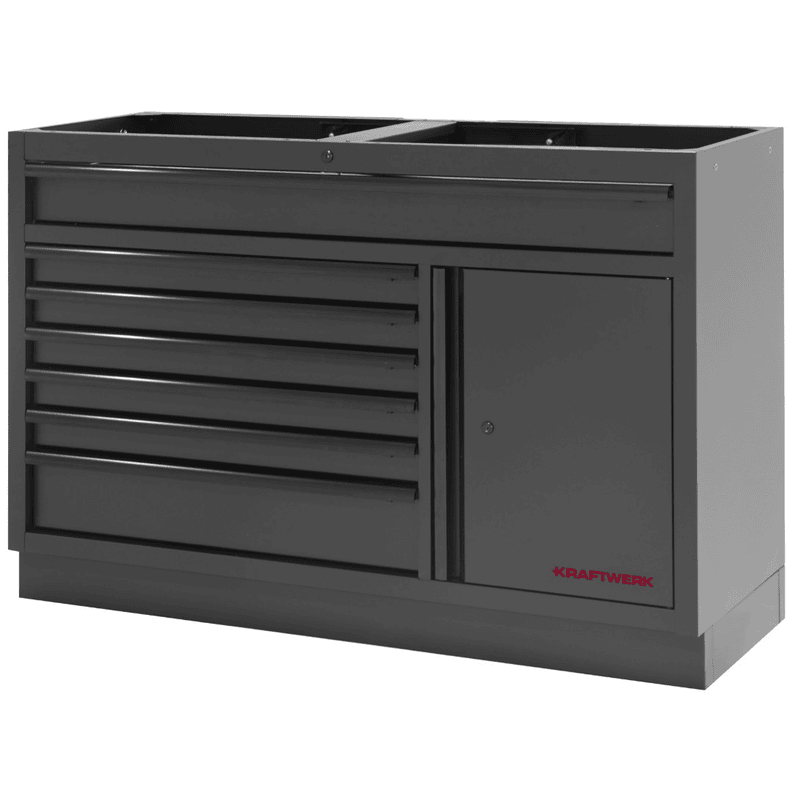 KRAFTWERK MOBILIO Schubladenschrank mit 7 Schubladen, 1-Türig, BxTxH 1360 x 458 x 910 mm