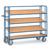 Fetra Etagenwagen mit verstellbaren Böden, 500 kg Tragkraft, 3 lose Etagen, 1560 mm hoch