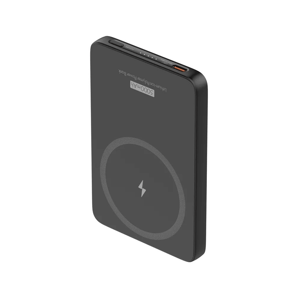 Steffen Powerbank Magnetic 15 W PD+Qi, 5'000 mAh, USB-C, Qi2/MagSafe, schwarz