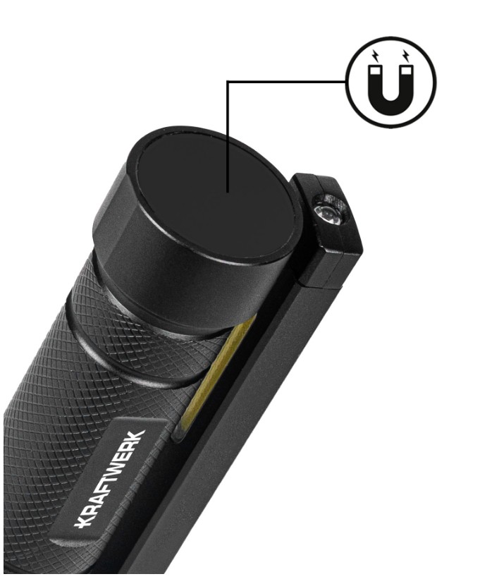 KRAFTWERK LED Handlampe Slimlight 800 Lumen, USB-C Akku wiederaufladbar
