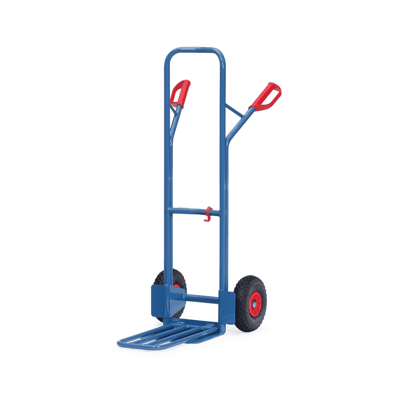Fetra Diable pour colis 300 kg de capacité de charge, hauteur 1300 mm, pelle en tôle d'acier et pliable