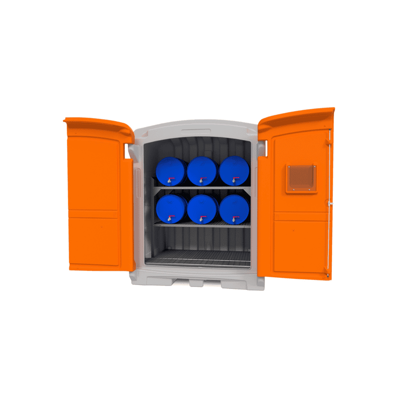Fassregal Typ 360 für PE-Gefahrstoffdepot 220/2