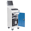 Bedrunka+Hirth Mobiler Computerschrank mit Pultaufsatz und Monitorhalterung, 500 x 500 x 1575 mm