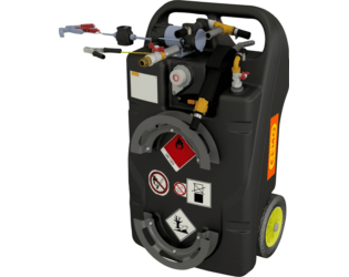 CEMO Chariot d'aspiration et de stockage pour essence avec pompe électrique, capacité 100 litres
