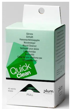 Lingettes nettoyantes QuickClean, paquet de 40 pièces, emballées individuellement