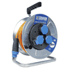 Steffen Metall-Kabelrolle PROFESSIONAL, 3 x T13, PUR, 10 A, Thermoschutz, IP55, silber, diverse Ausführungen