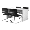 Table de réunion bistrot Noah, 1300 x 680 x 728 mm, blanc