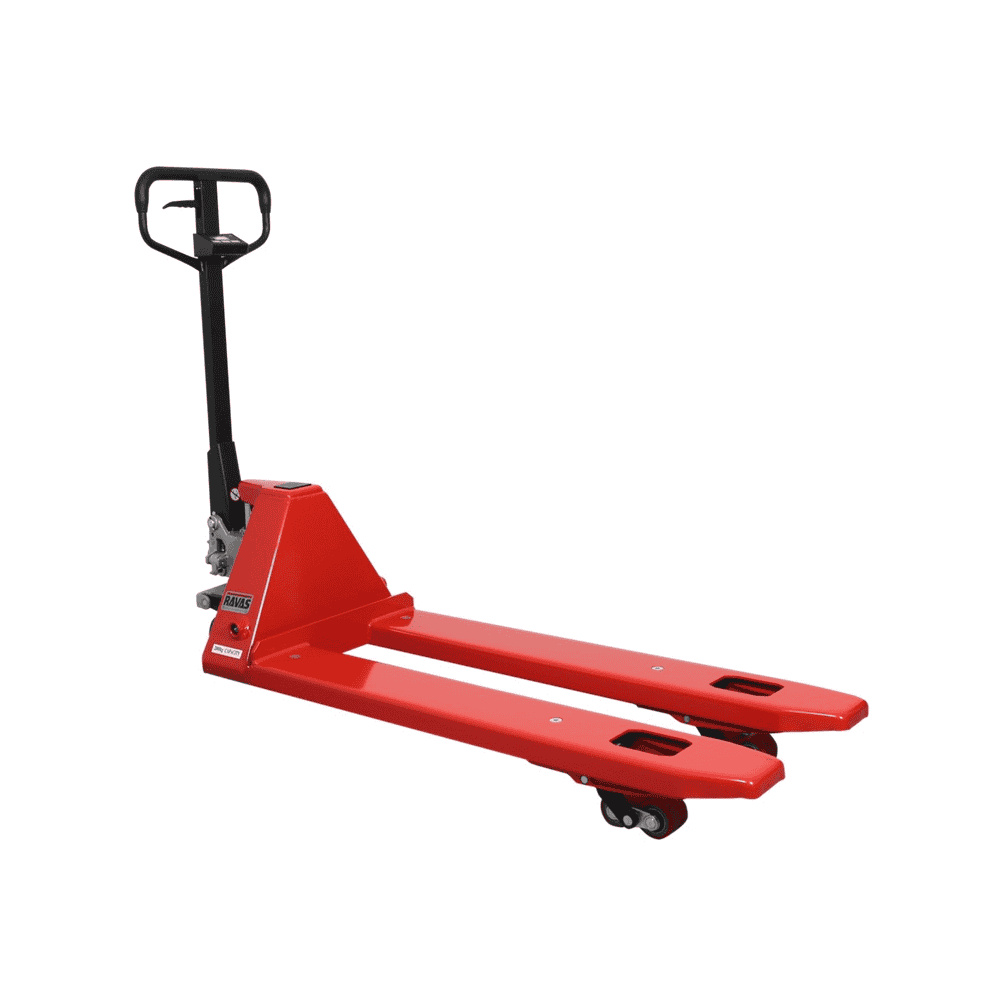 RAVAS Handhubwagen iPT Essential / Palettrolli mit Waage, Tragkraft 2000 kg, Anzeigeschritt 0,5 - 1 kg