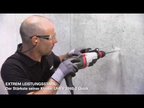 Metabo Multihammer UHEV 2860-2 Quick, 1100 Watt, mit metaBox 145 L und SDS-plus-Bohrer- / Meisselsatz (10-tlg.)