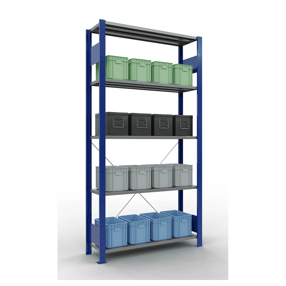 Schulte Fachbodenregal, modulares Stecksystem, einseitig nutzbar