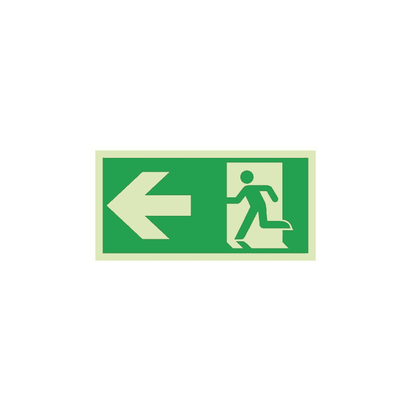 Rettungszeichen Notausgang / Rettungsweg, Selbstklebefolie, 300 x 150 mm,  in diversen Ausführungen