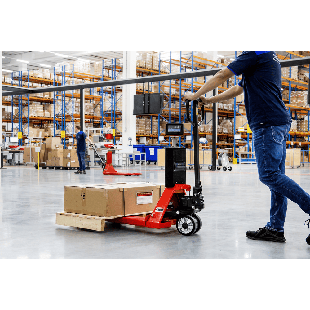 RAVAS Transpalette manuel avec balance 5200, capacité de charge 2000 kg, précision d'affichage 0,2 - 1 kg