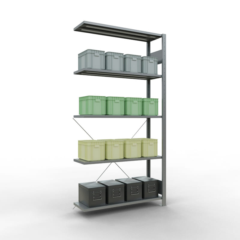 Schulte Fachbodenregale MULTIplus150, Expressline, einseitig nutzbar
