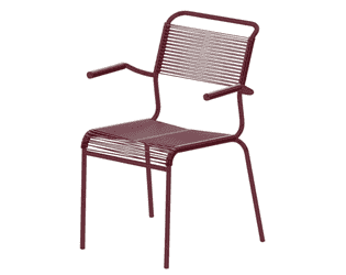 Schaffner Chaise de jardin Spaghetti Säntis avec accoudoirs, disponible en plusieurs versions