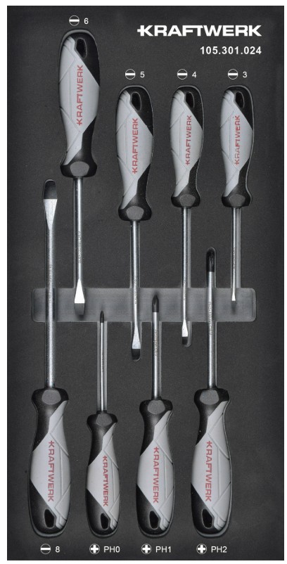 KRAFTWERK BASIC LINE EVA Insert pour tournevis, 200 x 400 mm, 8 pièces