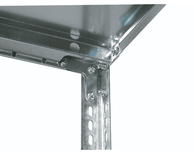 Schulte Rayonnage à tablettes MULTIplus150 avec renforts d'angle, utilisable des deux côtés, différents modèles disponibles