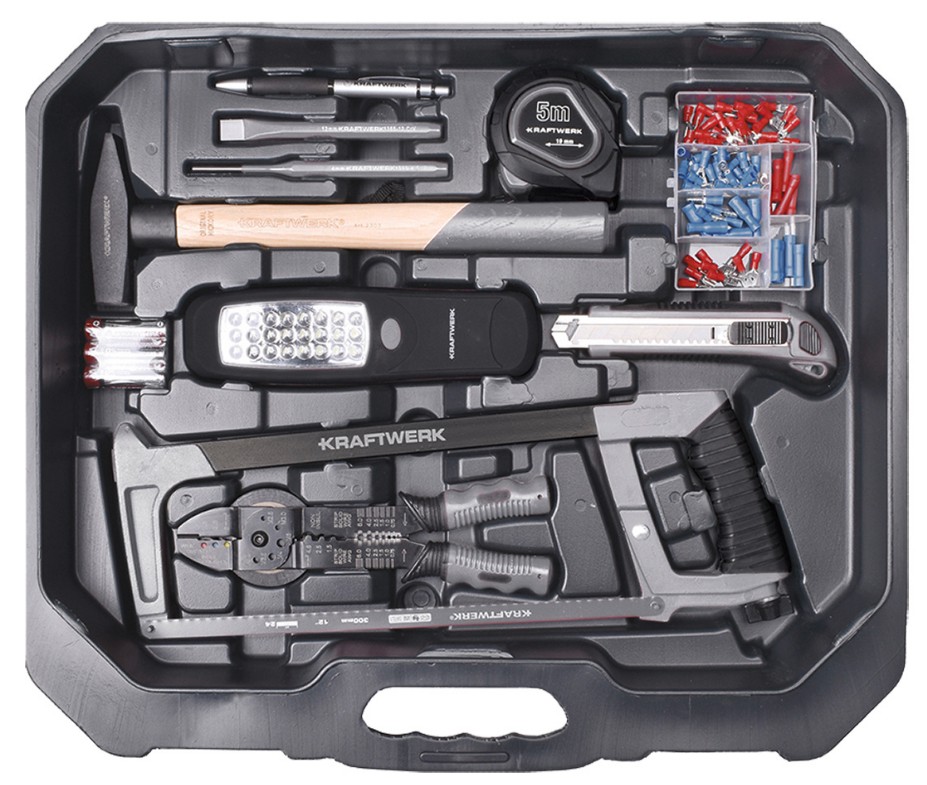 KRAFTWERK BASIC LINE Werkzeugkoffer, 1/4" + 1/2", inkl. Werkzeug, 266-teilig