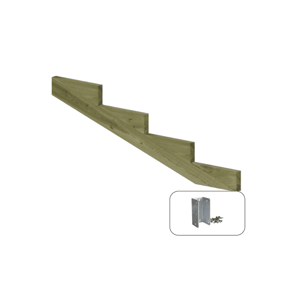 PLUS Limon d'escalier à 19°, profondeur de marche 390 mm, disponible en plusieurs modèles