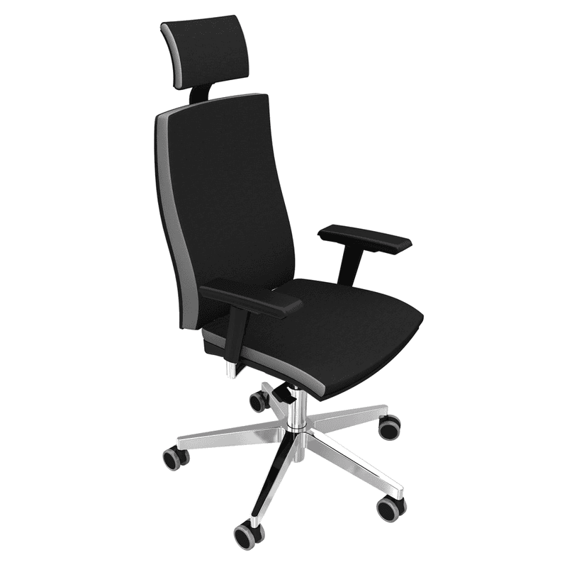 Ergonomischer Bürostuhl Calla mit Ziernaht, stufenlos höhenverstellbar, 500 x 450 mm