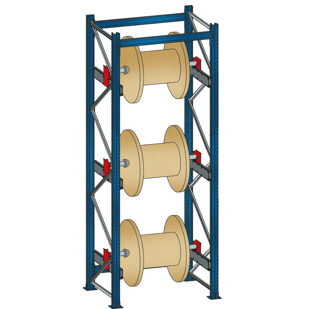 Schulte Kabeltrommel-Regal BlockRoll System für schwere Belastungen