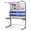 Bedrunka+Hirth Arbeitsplatzsystem workraster mit Multi-Wand-Aufbau und Lochwand, BxTxH 1500 x 800 x 2070 mm