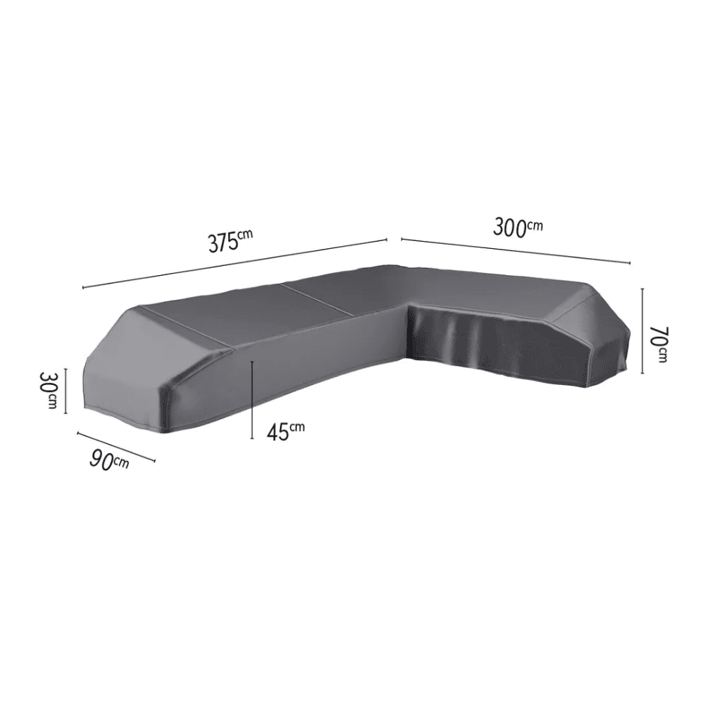 Platinum AeroCover Schutzhülle Lounge L-Form rechts, LxLxBxH 3750 x 3000 x 900 x 700 mm