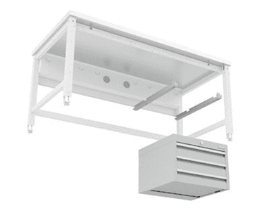 Bedrunka+Hirth Supports pour armoires suspendues, pour ergoliner® - profondeur de table 600/750/900 mm