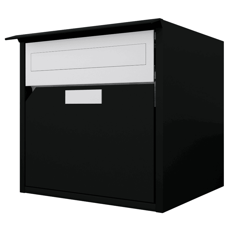 Huber Boîte aux lettres Alu 300 en aluminium avec façade plate, à fixation murale, disponible en plusieurs modèles