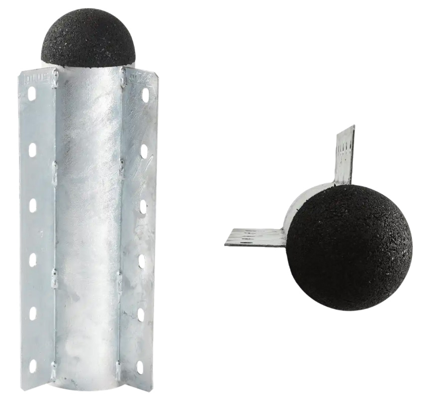 PIPE Eckmodul aus Stahl, feuerverzinkt, Durchmesser Ø 100 mm, Höhe 360 mm