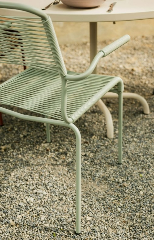 Schaffner Chaise de jardin Spaghetti Säntis avec accoudoirs, disponible en plusieurs versions