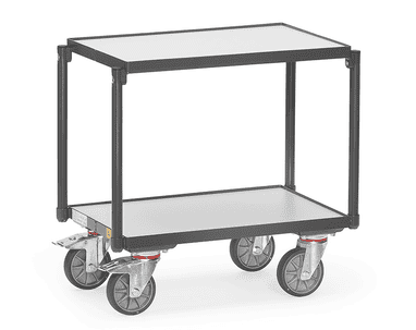 Fetra ESD-Eurokasten-Roller mit 2 Böden, 677 x 414 x 638 mm