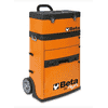 Werkzeugtrolley orange C41H mit zwei getrennten Modulen, 495 x 250 x 862 mm