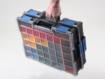 Bedrunka+Hirth Flex-Box-Kunststoff - 12 Fächer, 440 x 355 x 76 mm