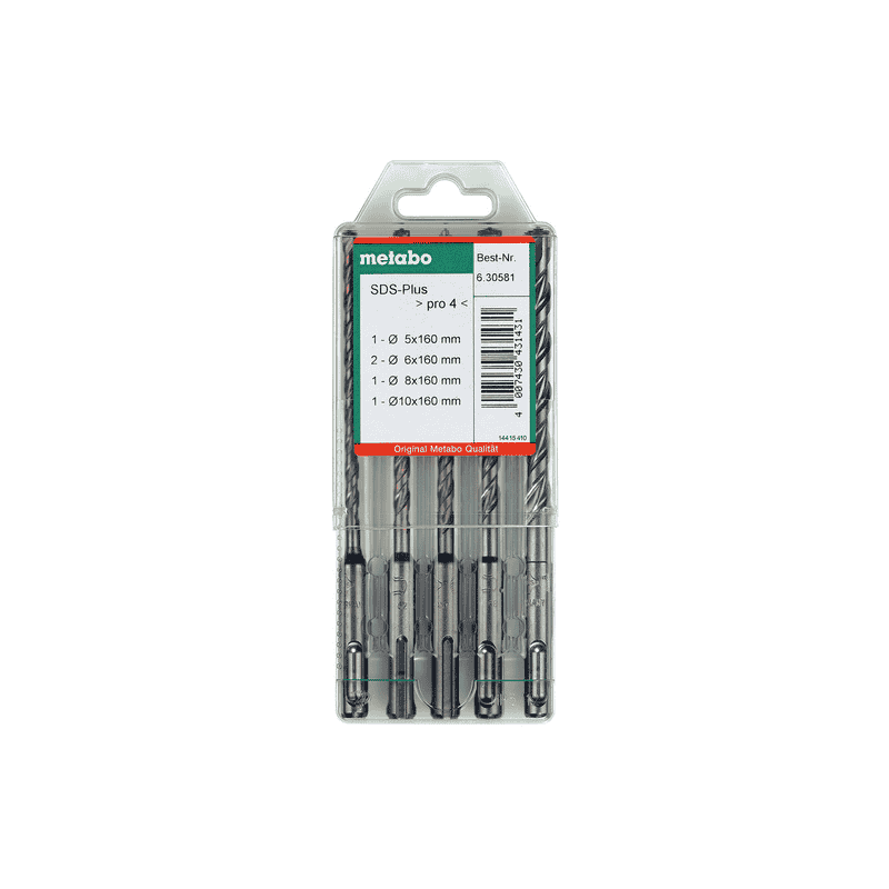 Metabo SDS-plus Pro4-Bohrersatz, 5-teilig