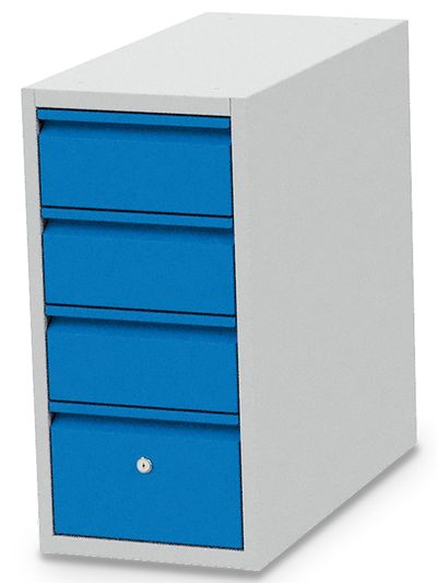 Bedrunka+Hirth Unterhängeschrank mit 4 Schubladen, BxTxH 300 x 600 x 600 mm
