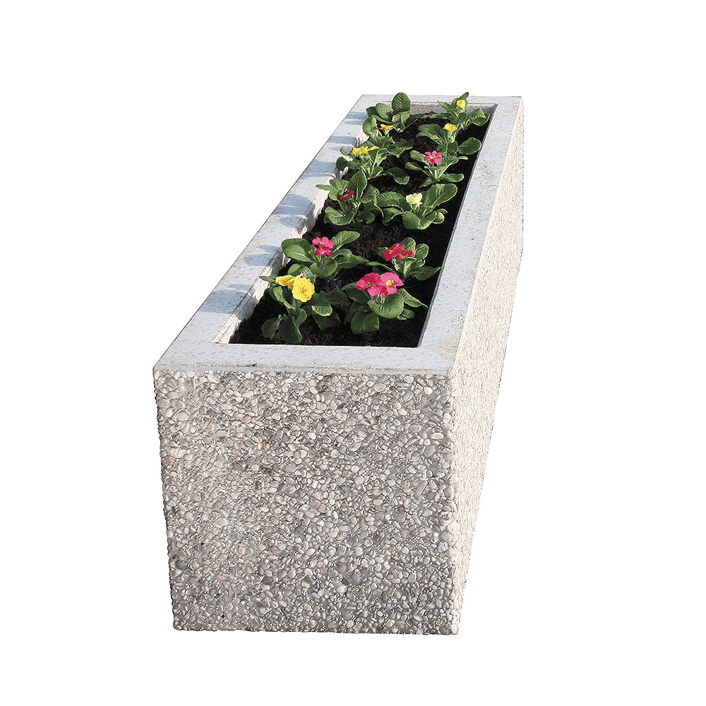 Blumenkasten aus Beton rechteckig