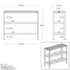 PLUS Table-barbecue Trend avec jardinière en ThermoWood®, L x L x H 1100 x 390 x 900 mm