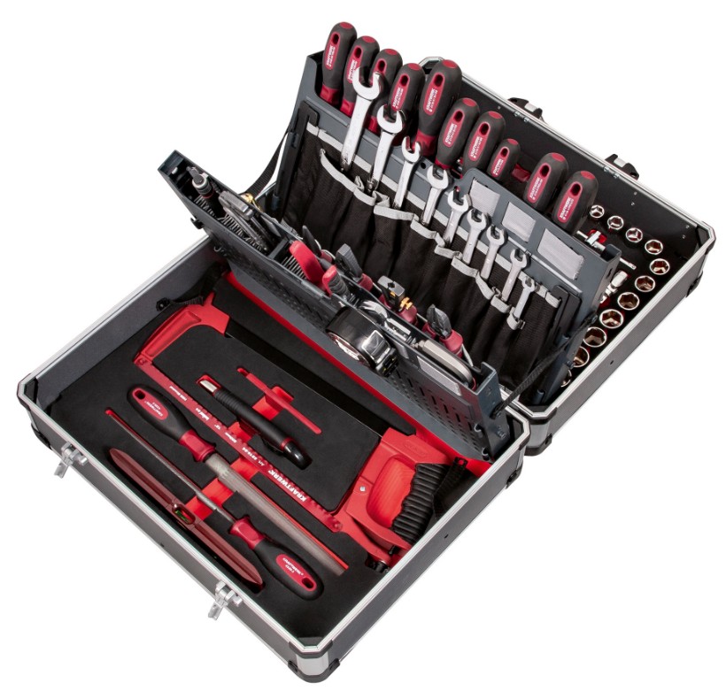KRAFTWERK PRO LINE Werkzeugkoffer P500, für Service, 3/8", 154-teilig, inkl. Werkzeug