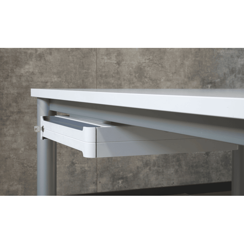 Unterbauschublade Smart Office für Schreibtische, abschliessbar, weiss, 430 x 410 x 70 mm