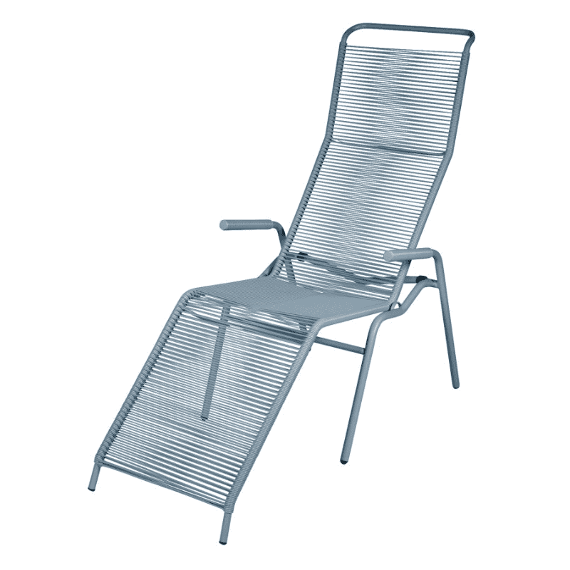 Schaffner Chaise longue spaghetti SÄNTIS avec accoudoirs, en diverses couleurs