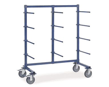 Tragarmwagen, einseitig, Tragkraft 500 kg, mit PVC-Schlauch überzogen