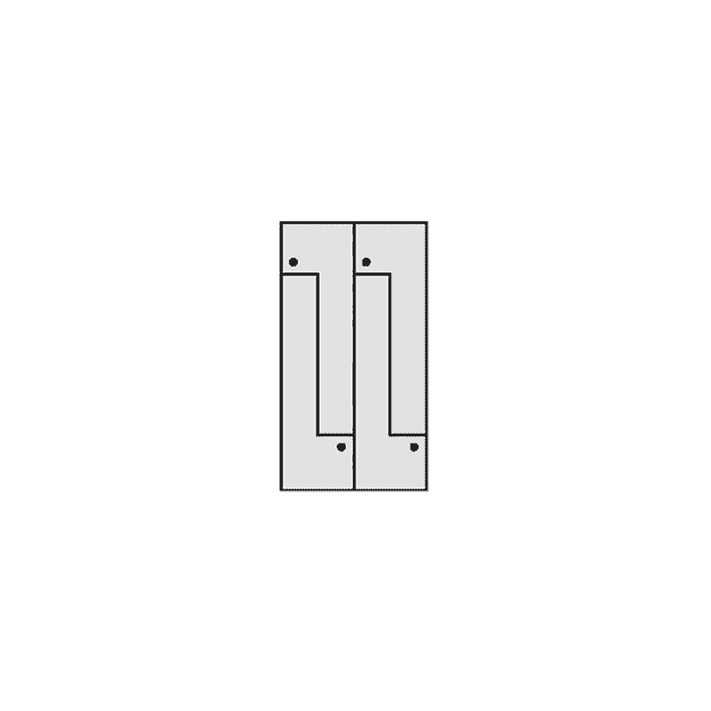 Spind mit 4 Türen in "Z"-Form
