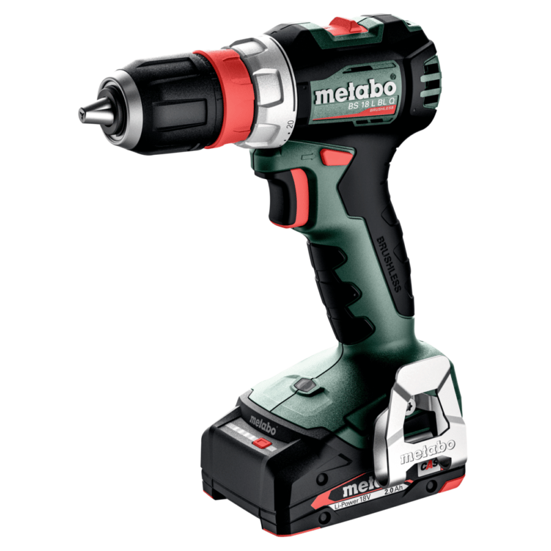 Metabo Akku-Bohrschrauber BS 18 L BL Q, 18 V, mit 2 x 2.0 Ah Li-POWER Akkus, Ladegerät SC 36 und metaBOX 145