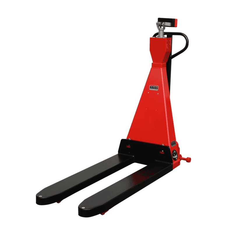 RAVAS Ergo Scissor Lift Scherenhubwagen mit Waage, Tragkraft 1'000 kg, Anzeigeschritt 0,5 - 1 kg, manuell / elektrisch