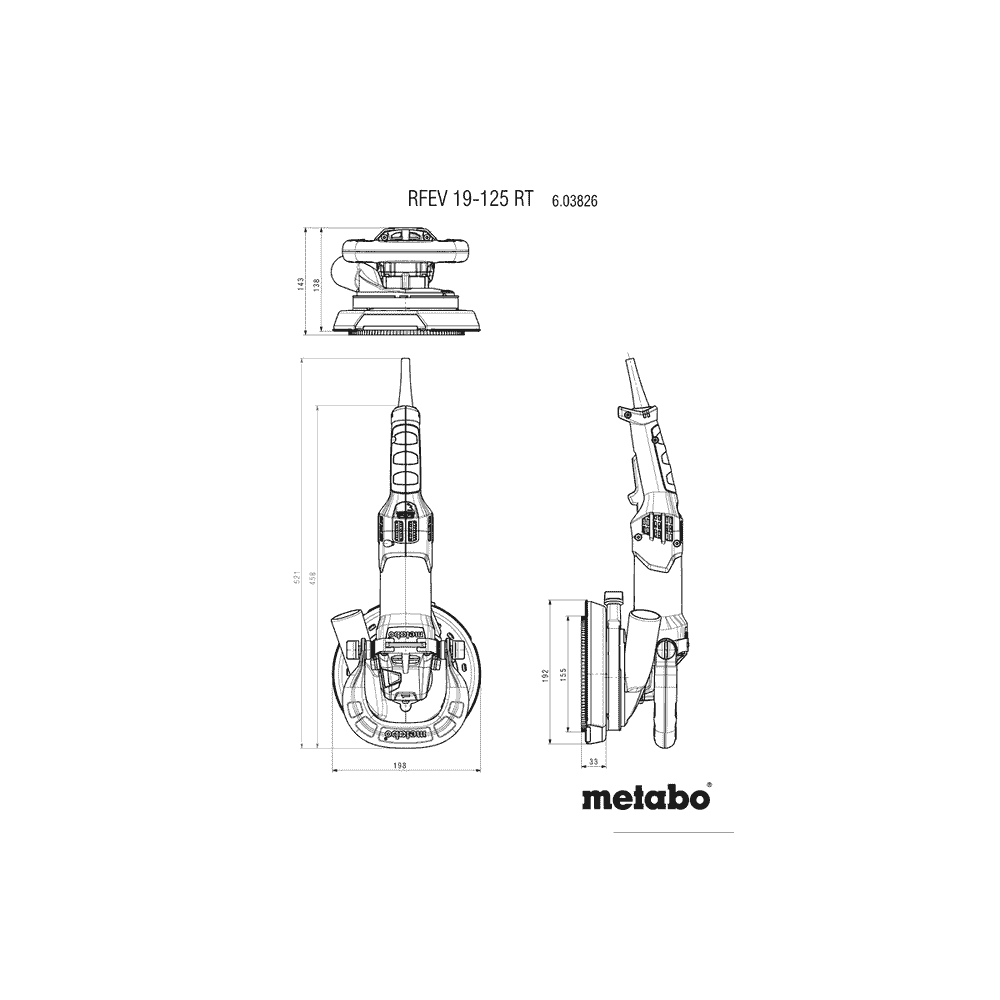 Metabo Fraiseuse de rénovation RFEV 19-125 RT, 1900 watts