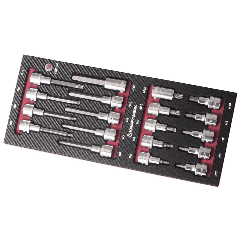 KRAFTWERK PRO-LINE EVA Coffret de douilles 1/2", 19 pièces
