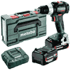 Metabo Perceuse-visseuse à batterie BS 18 LT BL, avec 2x batteries Li-Power (18 V / 4.0 Ah), chargeur ASC 55 et metaBOX 145