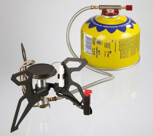 Gaskocher SPIDER PRO mit Gasvorheizfunktion für Ventilkartuschen