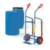 Chariot pour fûts en plastique 120-220 litres, tube en acier soudé