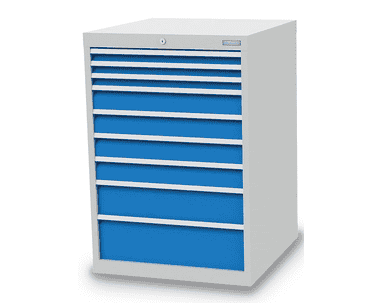 Bedrunka+Hirth Schubladenschrank, Tiefe 736 mm, R 24-24, Schubladenanzahl 9